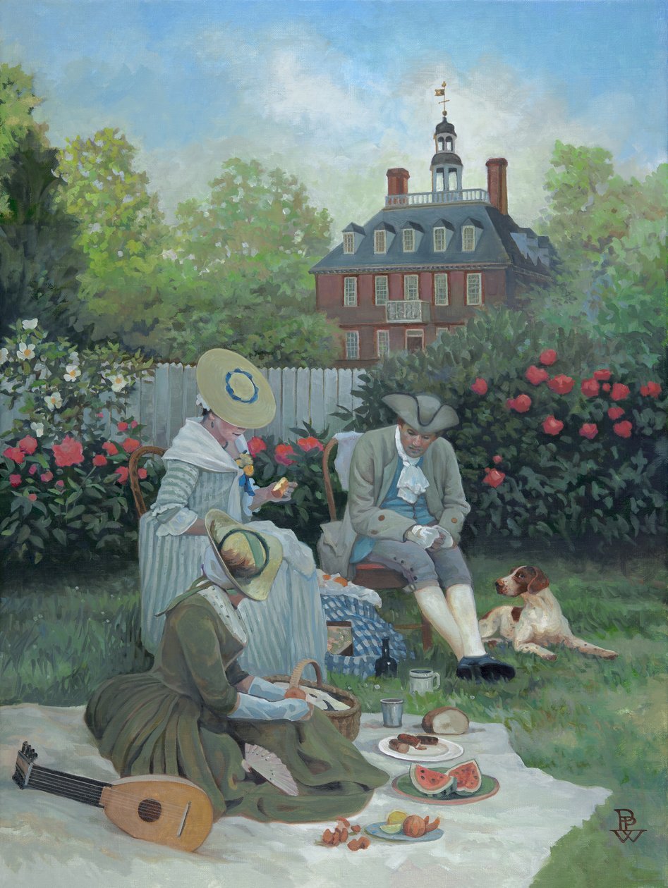 The Picnic, 2015 (olie på lærred) af Pamela Patrick White