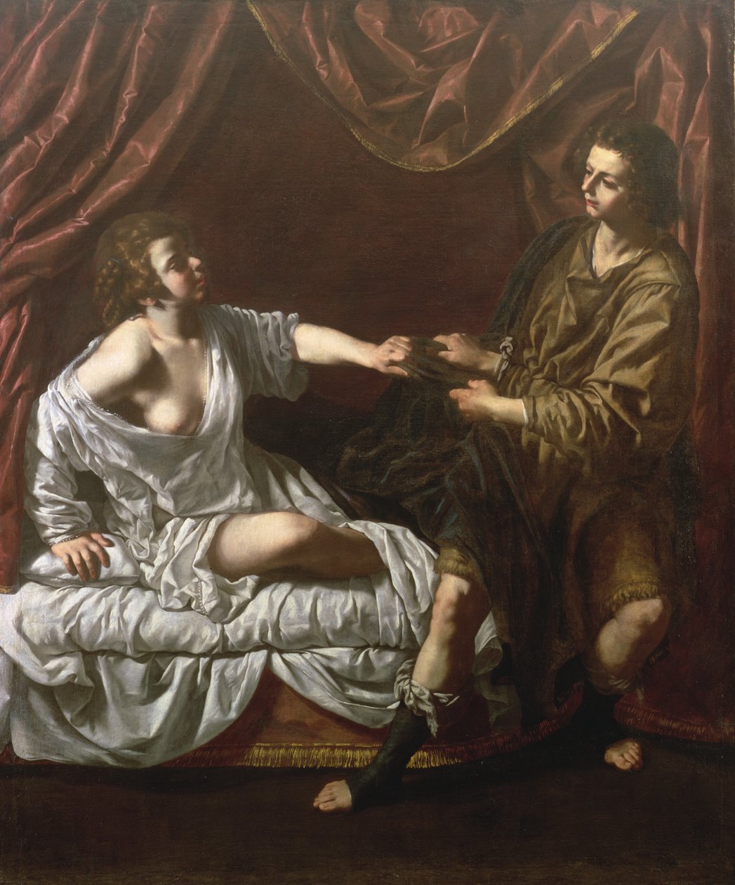 Josef og Potifars hustru, ca. 1640 af Paolo Domenico Finoglia