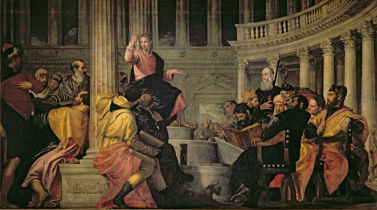 Kristus med lægerne i templet, 1548 af Paolo Veronese