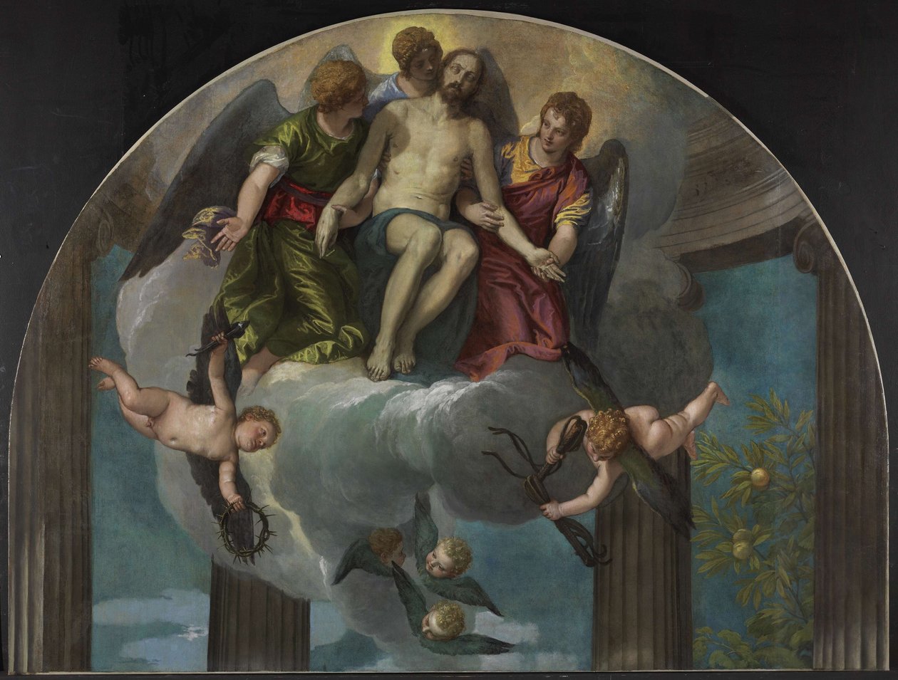 Den døde Kristus med engle af Paolo Veronese