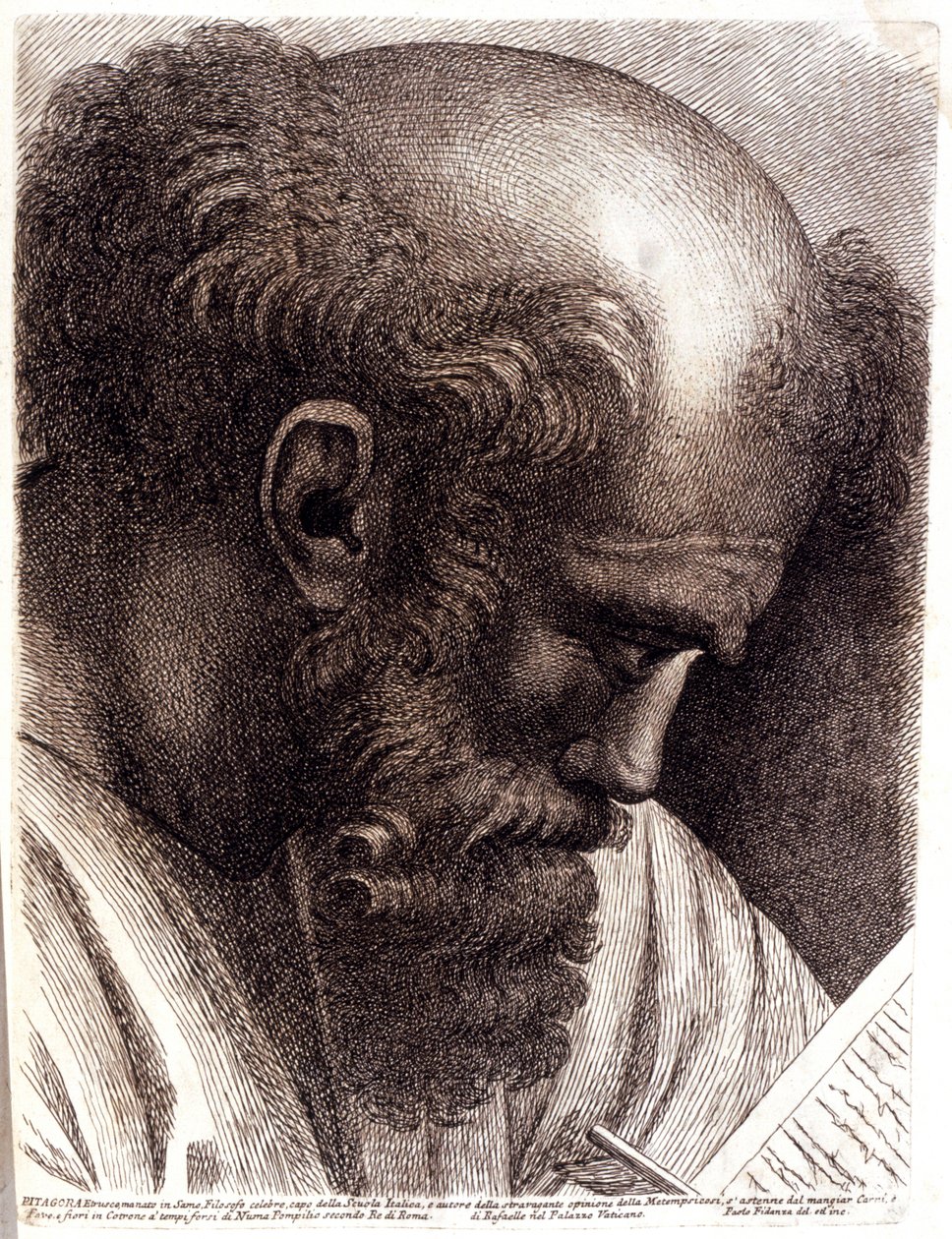 PITHAGORAS. 1757-1760 (engraving) af Paolo Fidanza