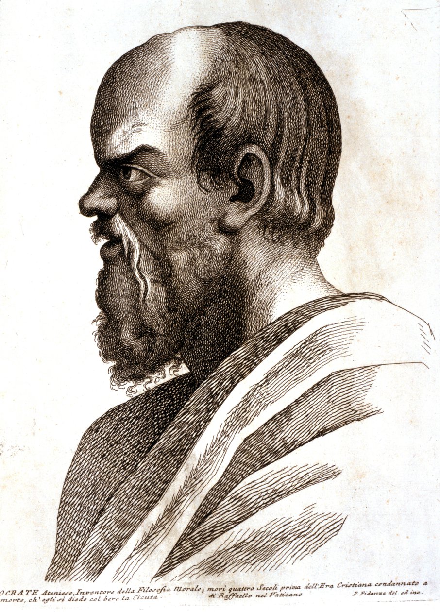 SOCRATES. 1757-1760 (engraving) af Paolo Fidanza