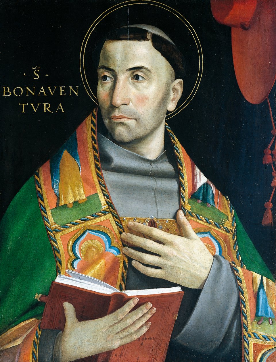 St Bonaventure (1221-74) af Paolo Morando Cavazzola