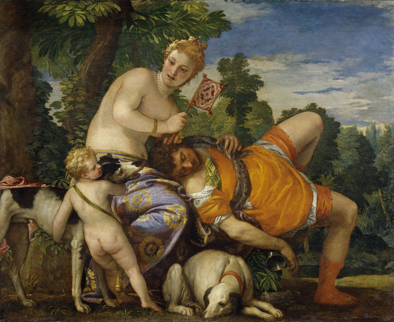 Venus og Adonis af Paolo Veronese