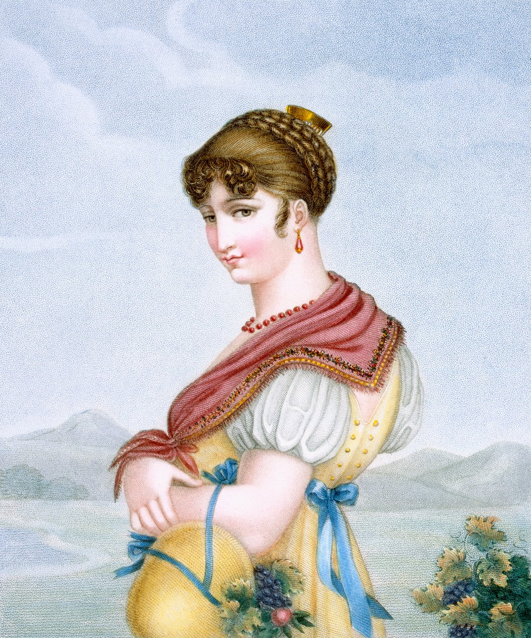 The Reverie, graveret af Augrand, ca. 1816 af Parfait Augrand