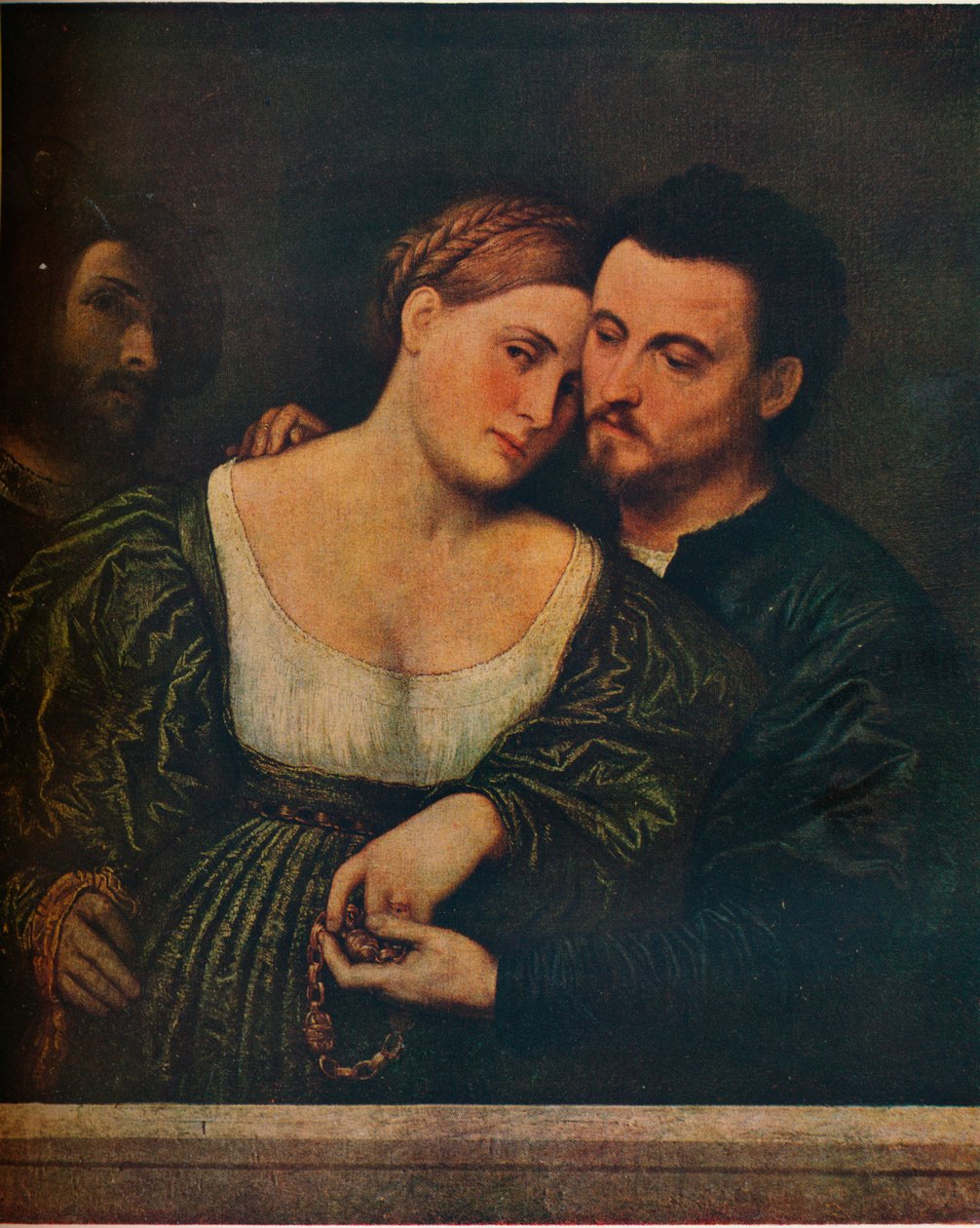 De venetianske elskere, 1525-1530, 1930. af Paris Bordone