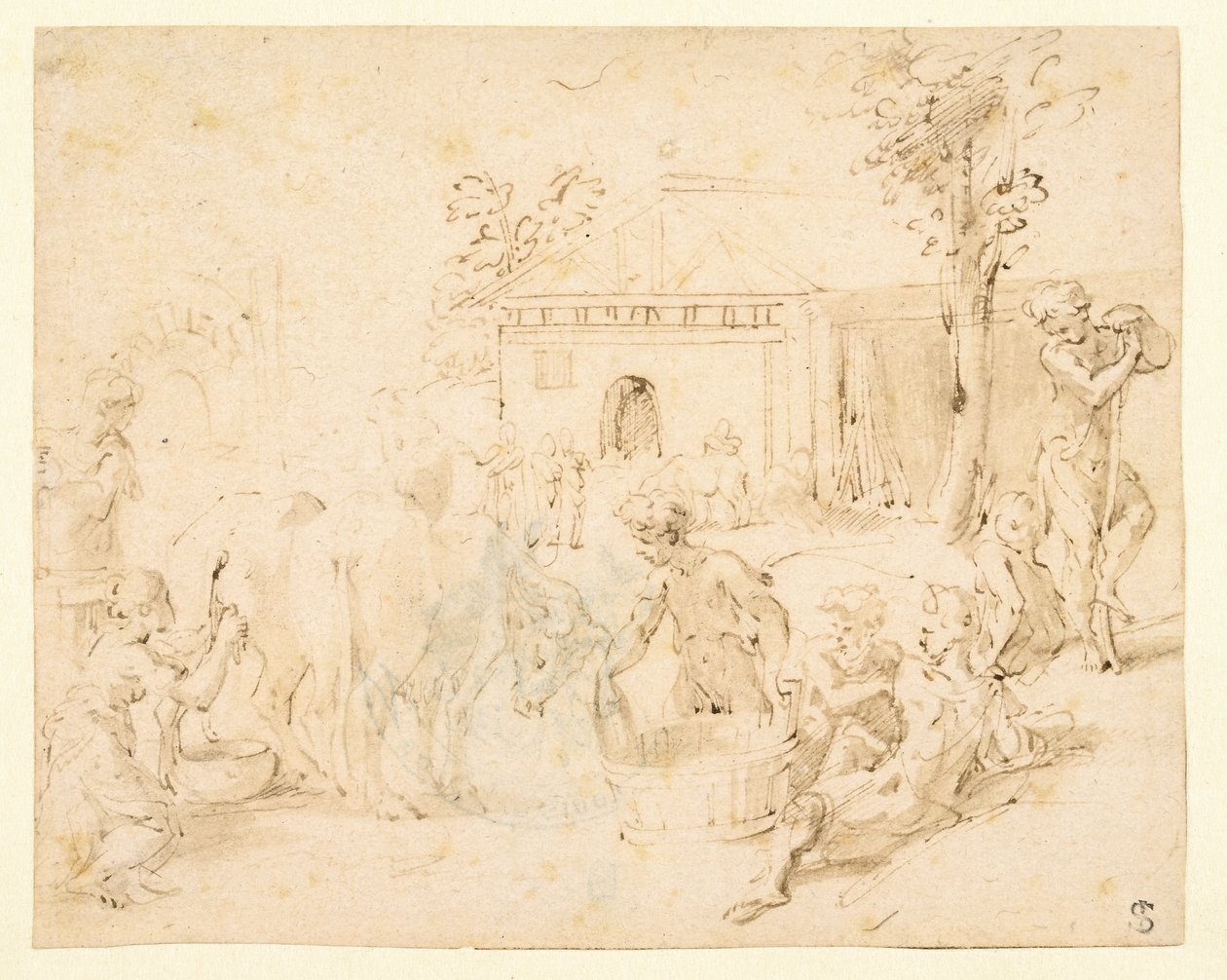 Rustik scene af Parmigianino
