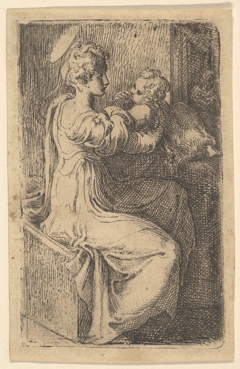Madonna og barn, 1500-tallet. af Parmigianino