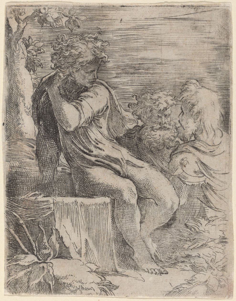 Drengen og to gamle mænd af Parmigianino