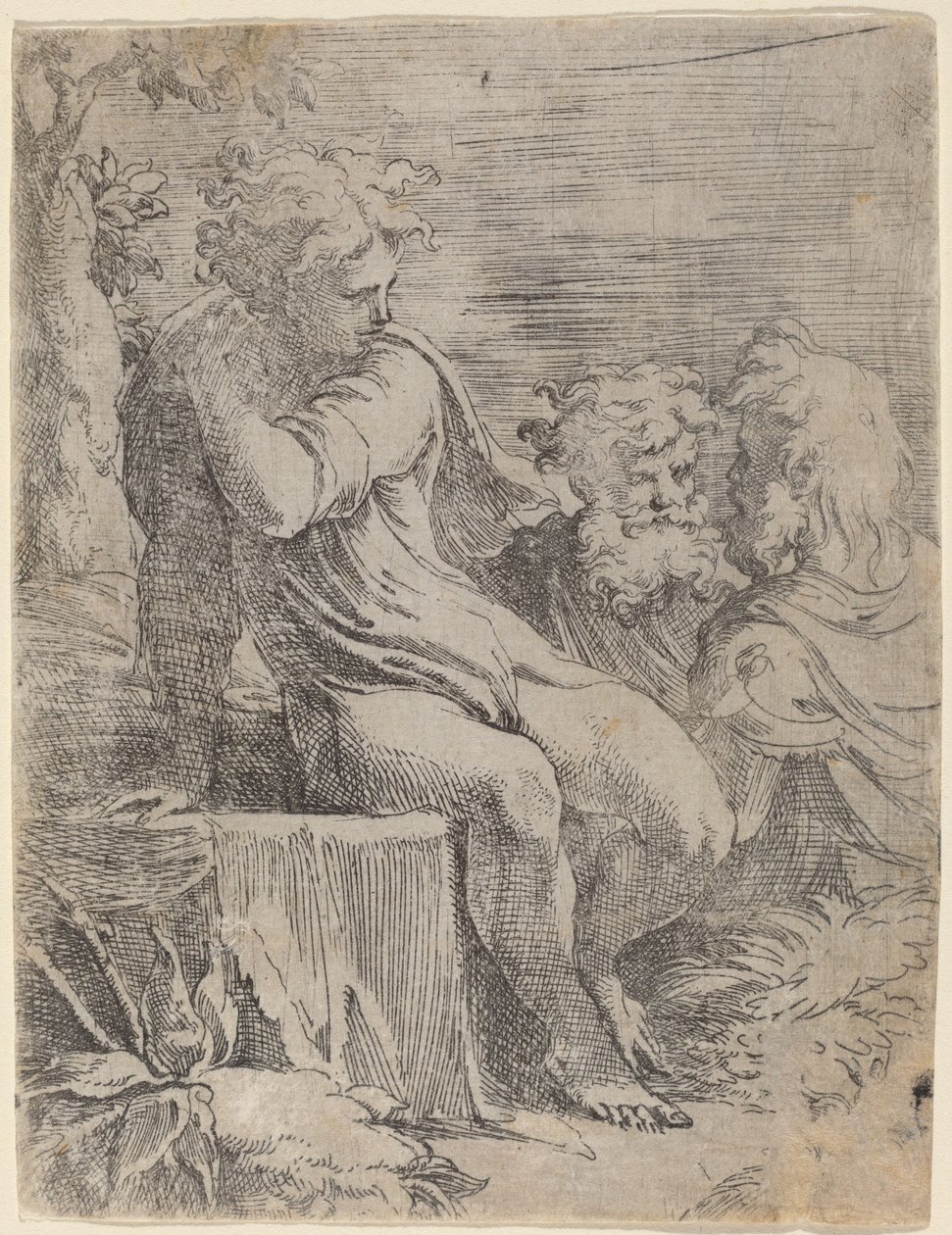 Drengen og to gamle mænd af Parmigianino