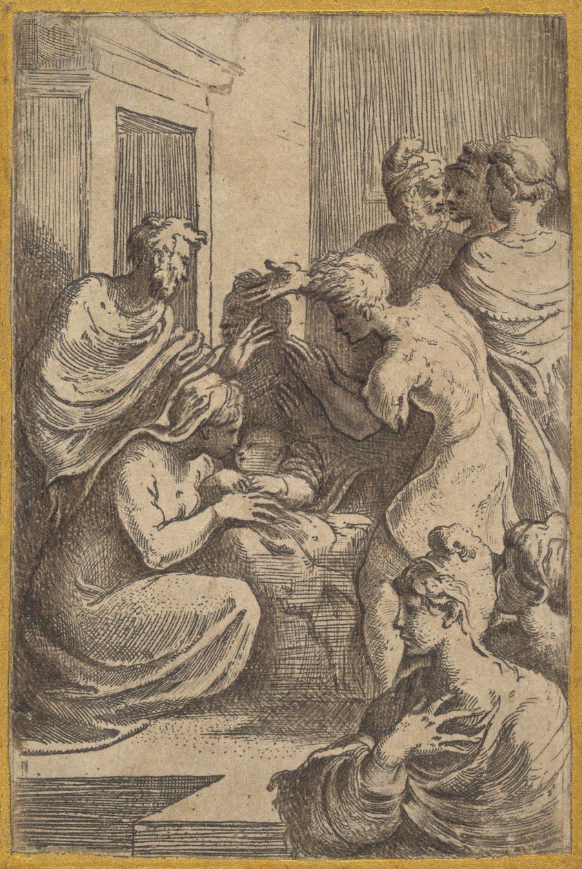 Fødselen, 1500-tallet. af Parmigianino