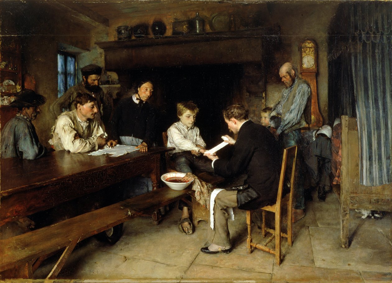 En ulykke, 1879 af Pascal Adolphe Jean Dagnan Bouveret