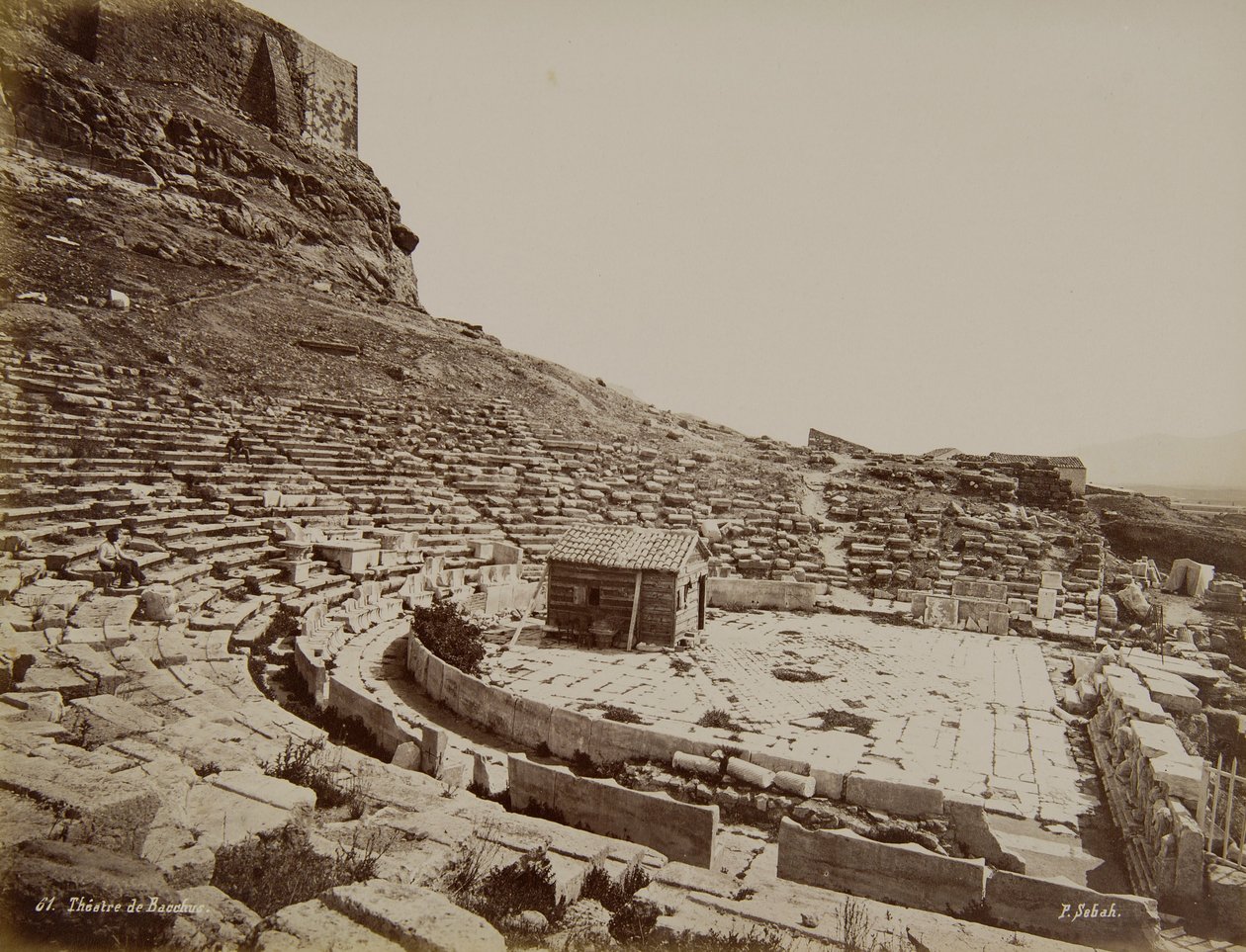 Det gamle teater i Dionysos af J. Pascal Sebah