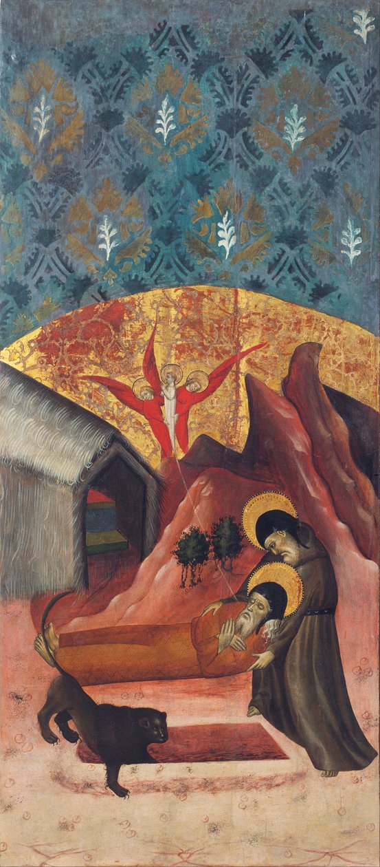 Sankt Antonius abbed begraver Sankt Paul eremitten af Pasqual Ortoneda