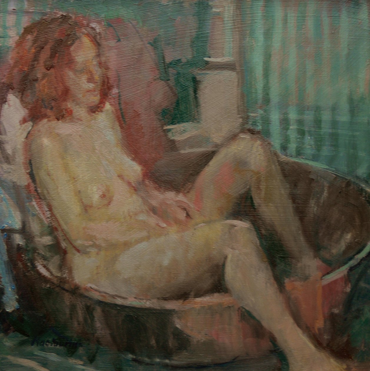 Nøgen i gammelt kar, 2008 af Pat Maclaurin