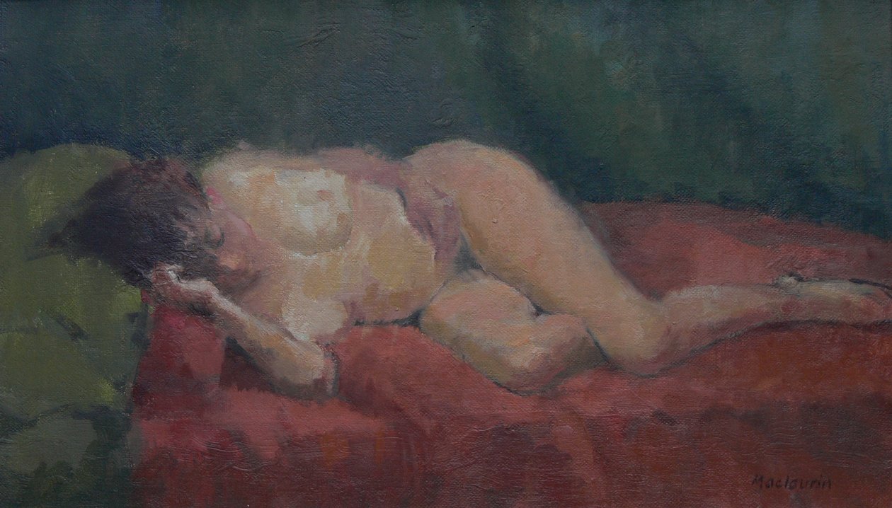 Nøgen på rød og grøn, 2009 af Pat Maclaurin