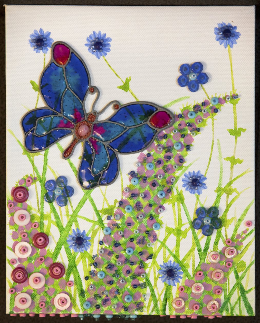 Sommerfugle, blå og lilla, 2016 af Pat Scott