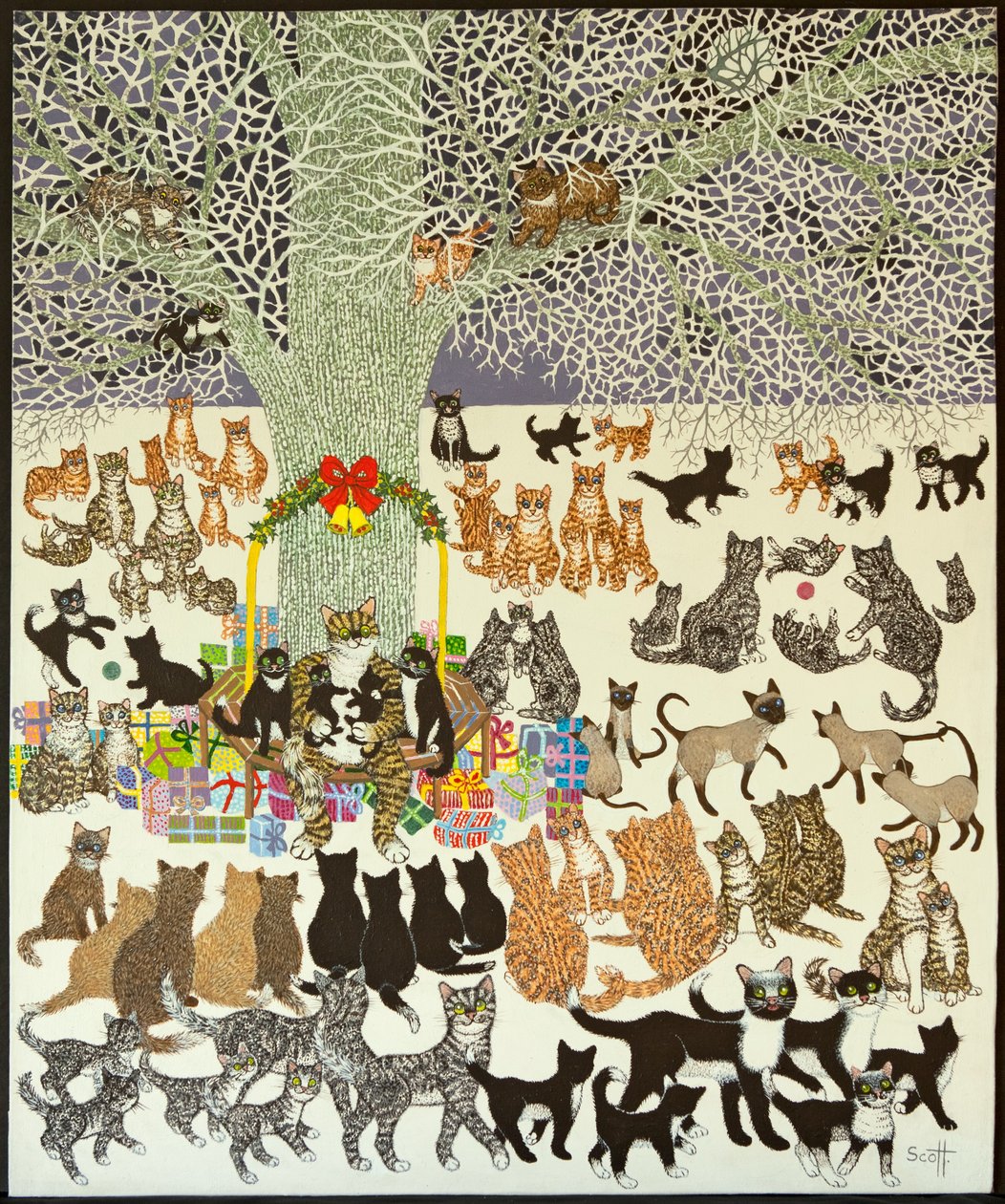 Present Time, 2012 (akryl på calico) af Pat Scott