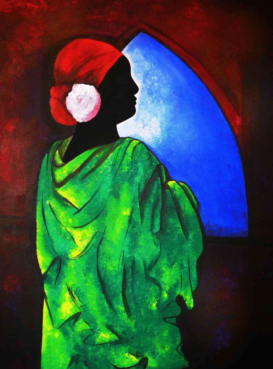 Camelia Rose, 2008 (akryl på lærred) af Patricia Brintle