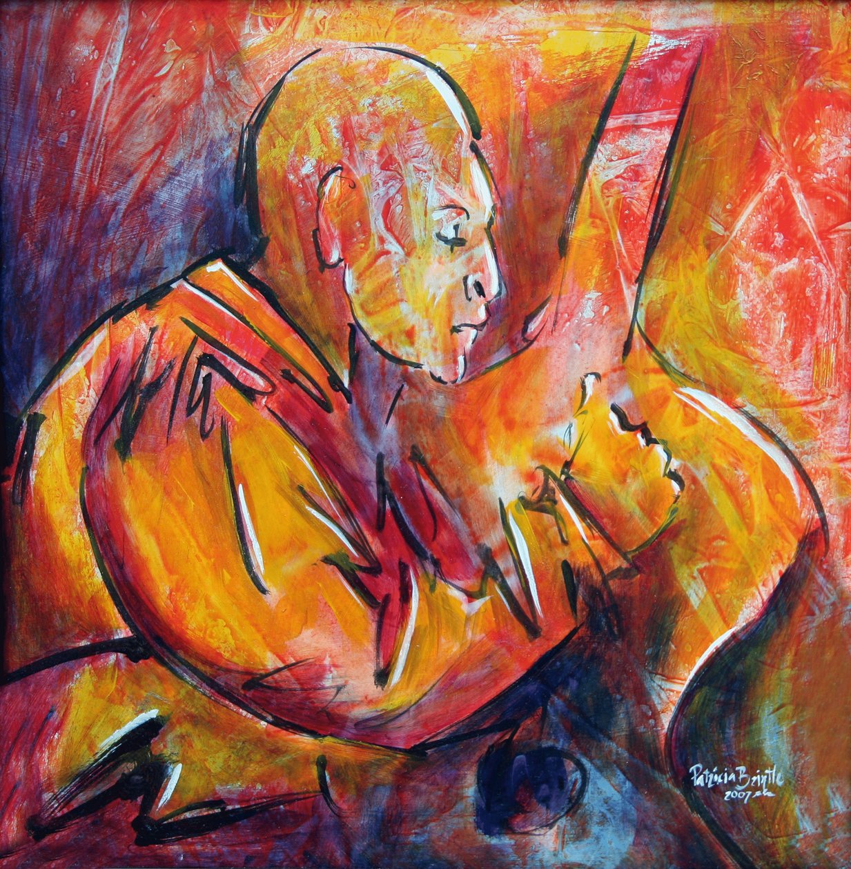 Jacinto, 2008 (akryl på masonit) af Patricia Brintle