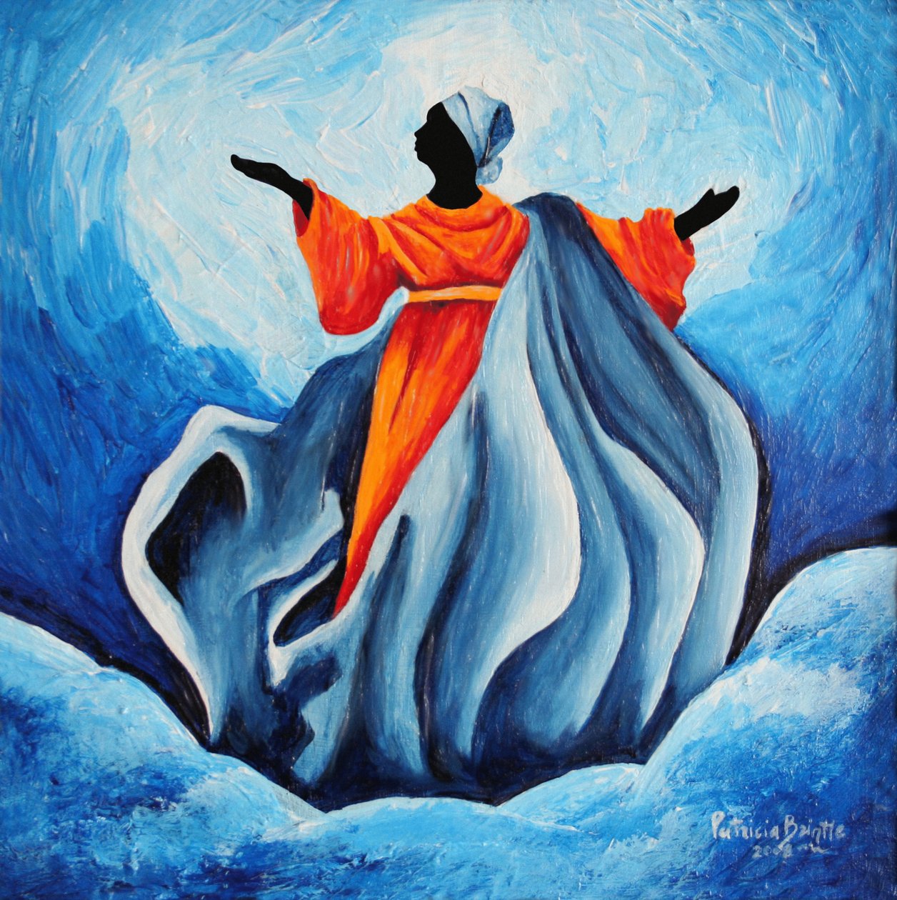 Madonna Assumption - Most Holy, 2008 (akryl på træ) af Patricia Brintle
