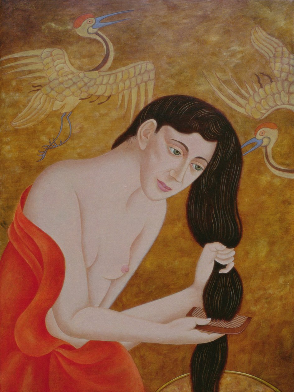 Kvinde reder sit hår, 1999 af Patricia OBrien