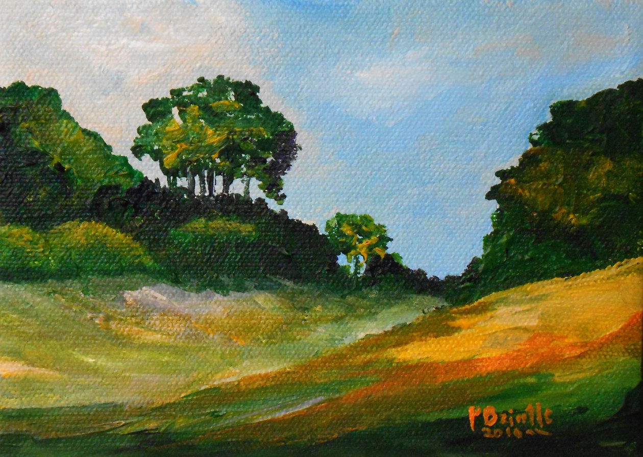 Chardonnette stroll, 2016 (akryl på lærred) af Patricia Brintle