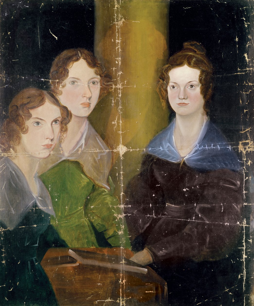 Portræt af Bronte-søstrene, ca. 1834 af Patrick Branwell Bronte