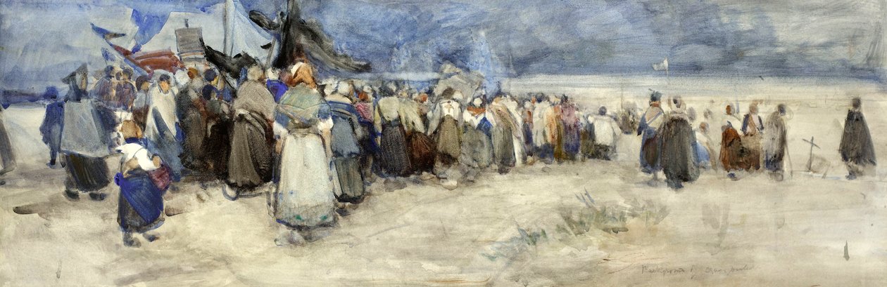 Stranden, Berck-sur-Mer, ca. 1900 af Patty Townsend Johnson