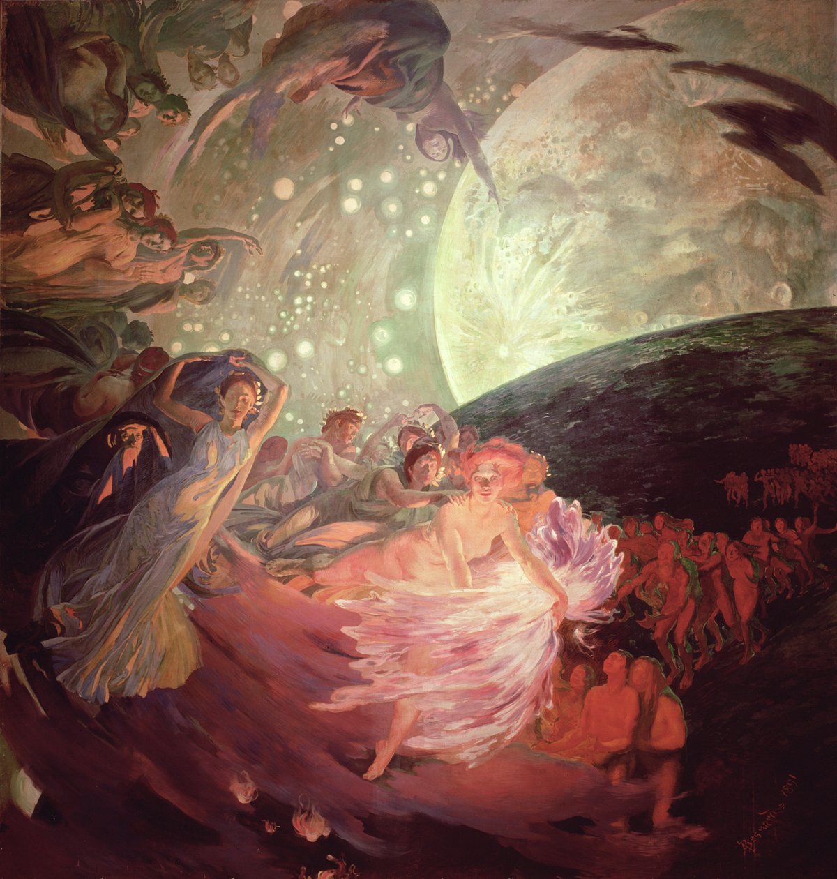Truth, Leading the Sciences, Giving Light to Man, 1891 (vægmaleri) af Paul Albert Besnard