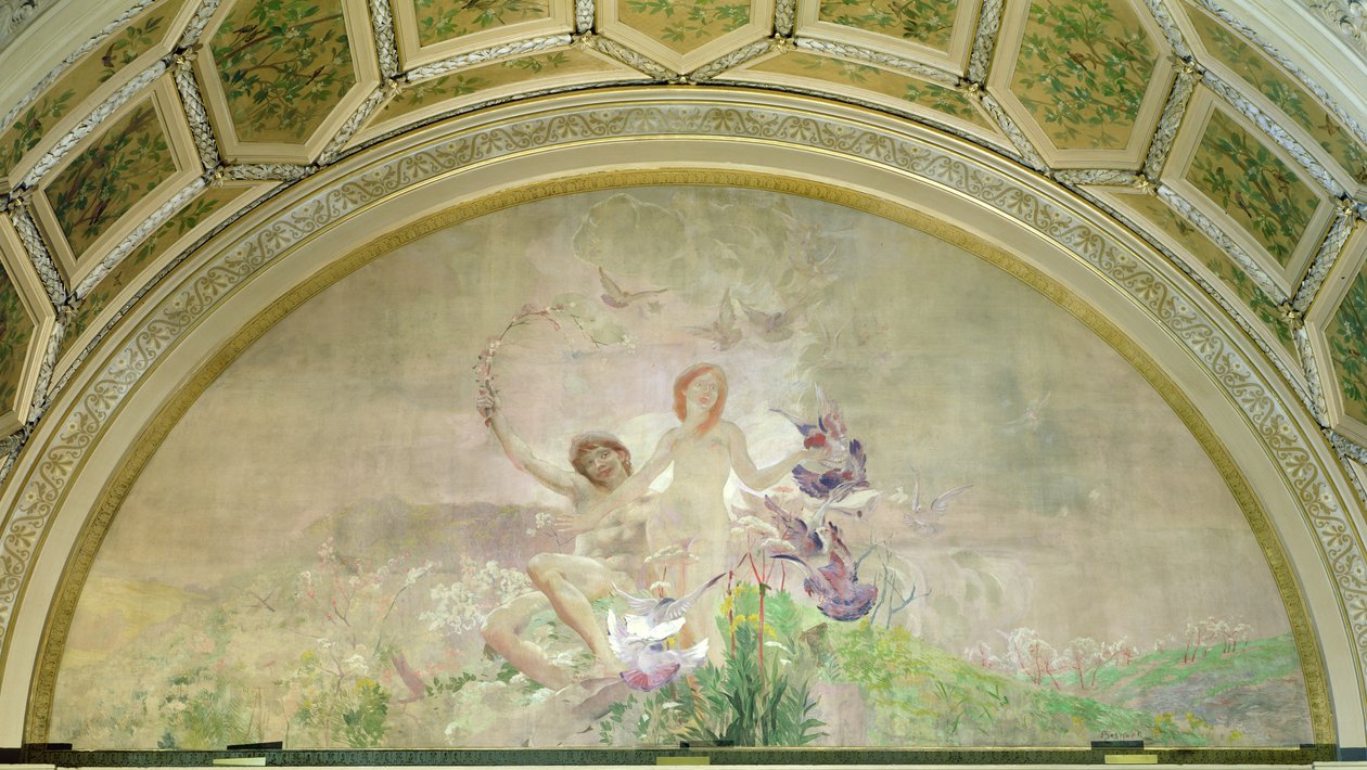 Ungdom, fra Menneskets tre aldre, 1887 (vægmaleri) af Paul Albert Besnard