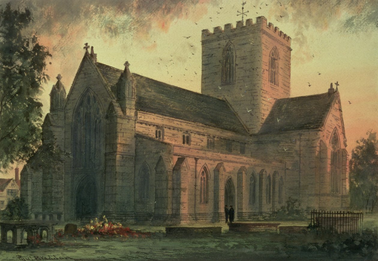 St. Asafs katedral, udsigt fra sydvest af Paul Braddon