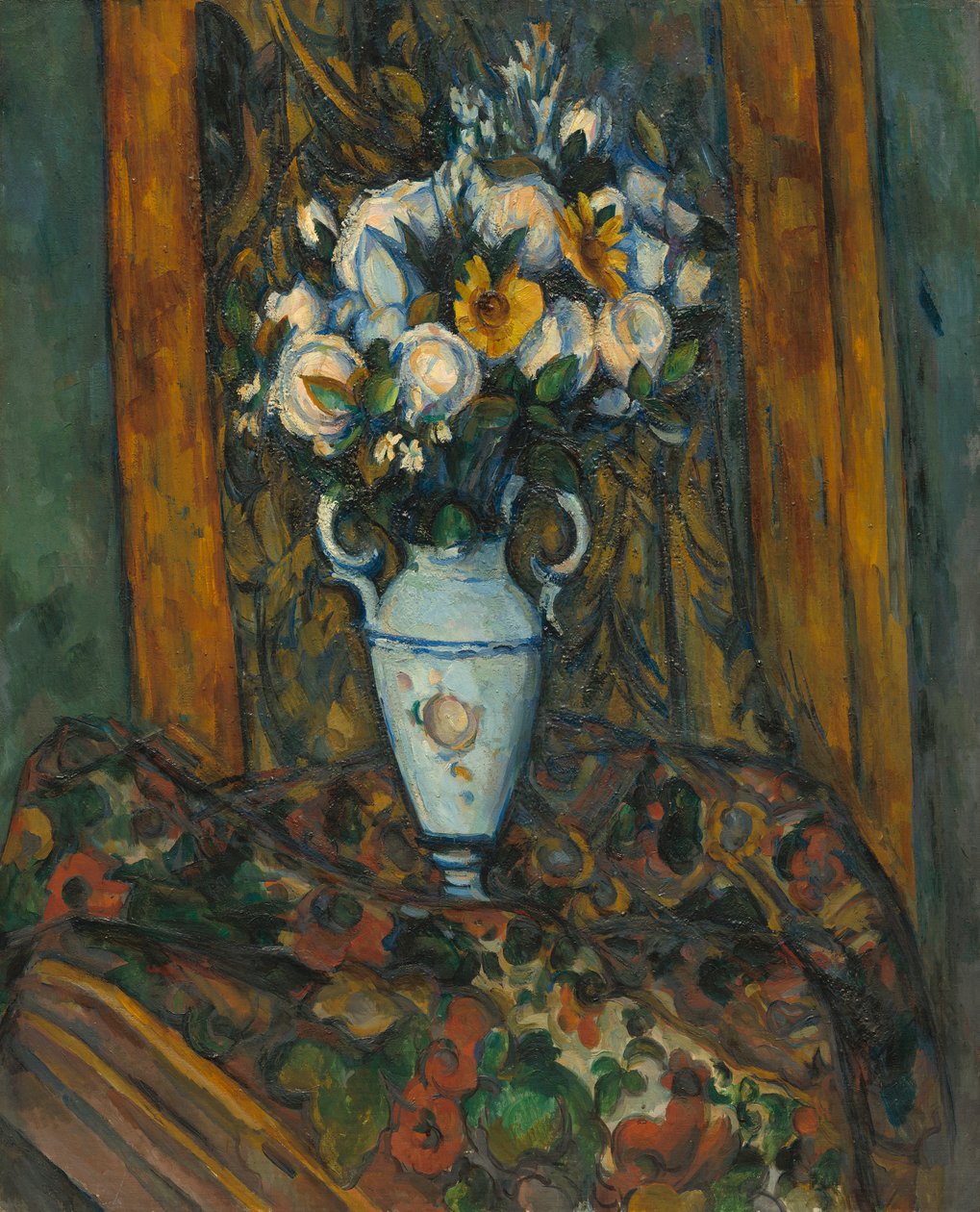 Vase med blomster, 1900-3 af Paul Cézanne