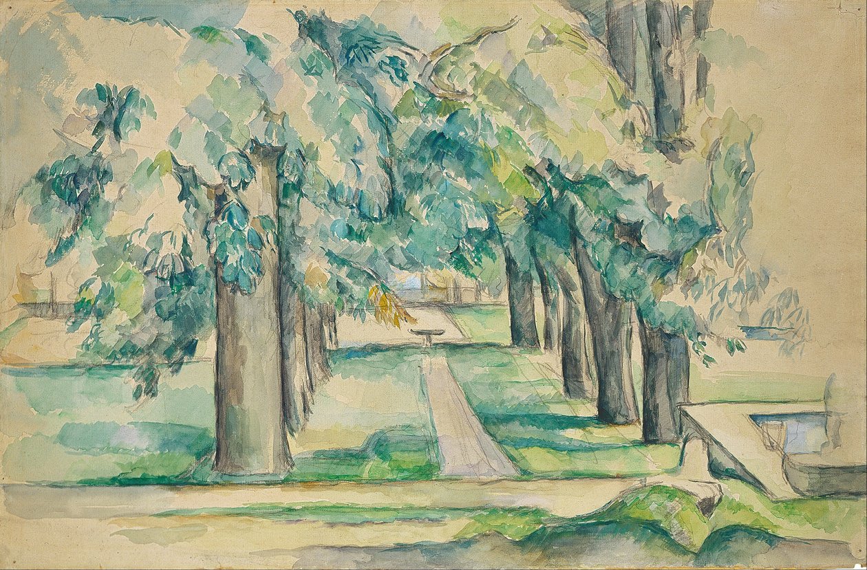 Avenue of Chestnut Trees ved Jas de Bouffan af Paul Cézanne