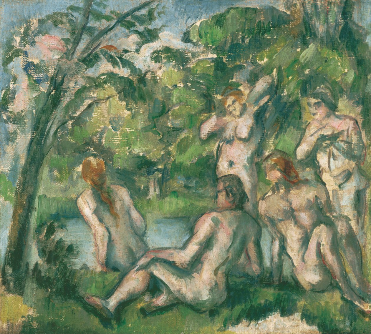Badegæster af Paul Cézanne