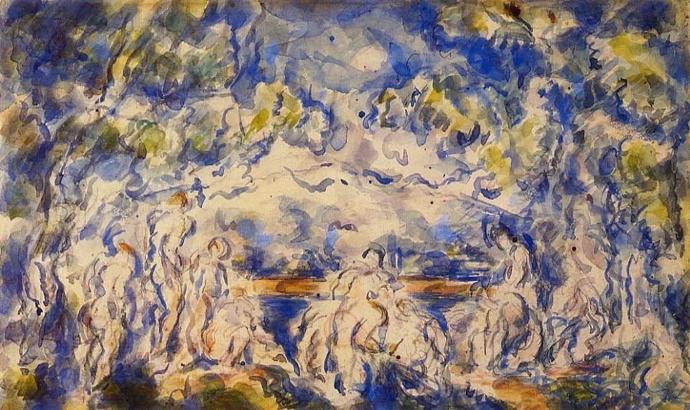 Badegæster af Paul Cézanne