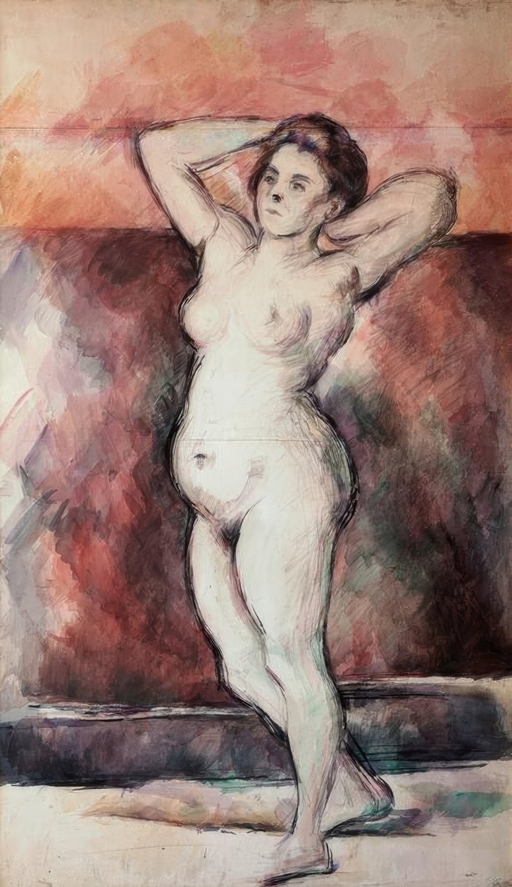 Nøgen kvinde stående af Paul Cézanne