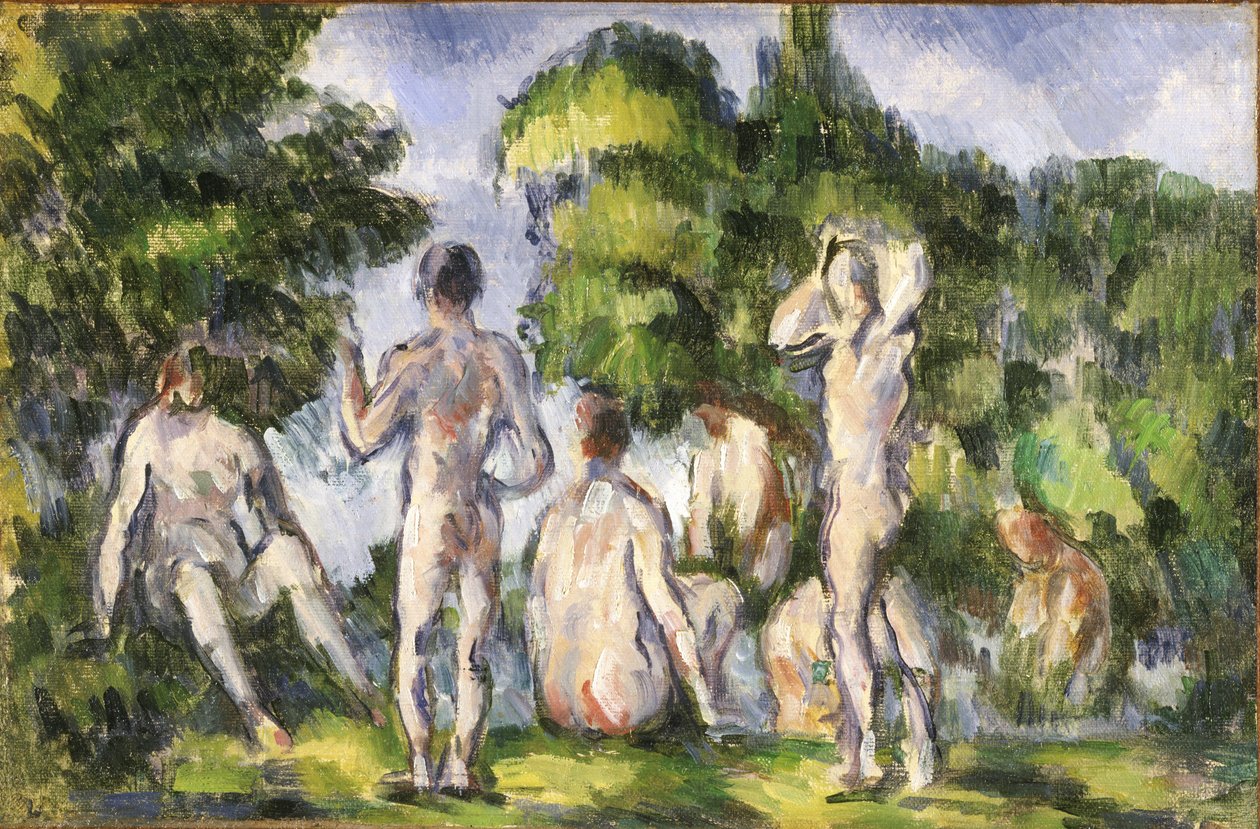 Gruppe af badegæster af Paul Cézanne