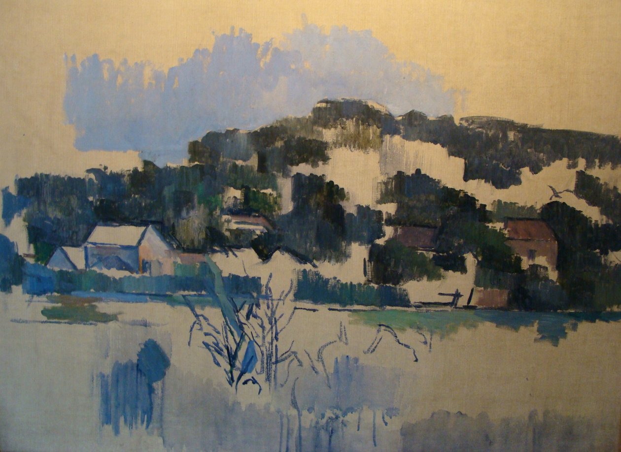 Huse på bakken af Paul Cézanne