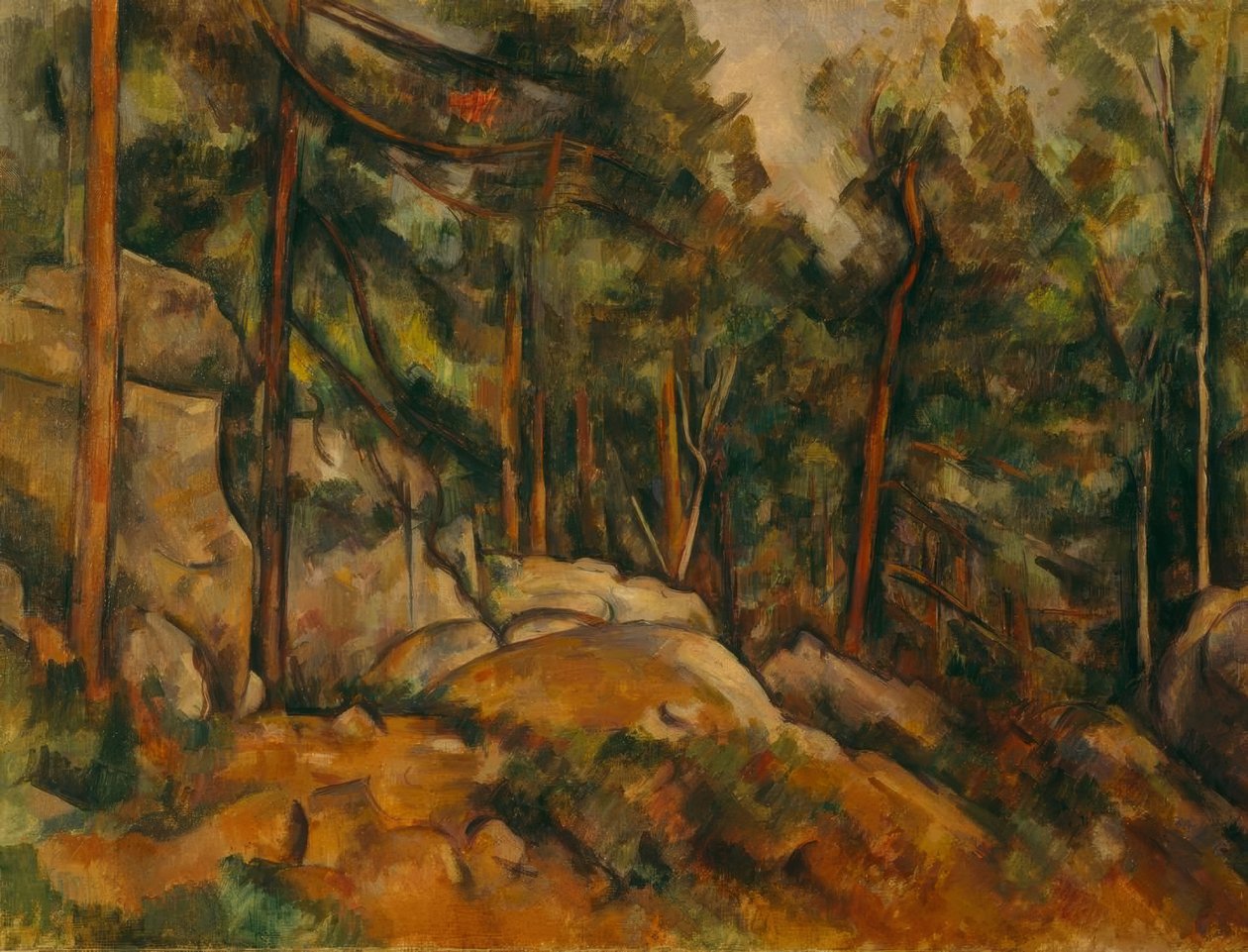 Skov interiør af Paul Cézanne