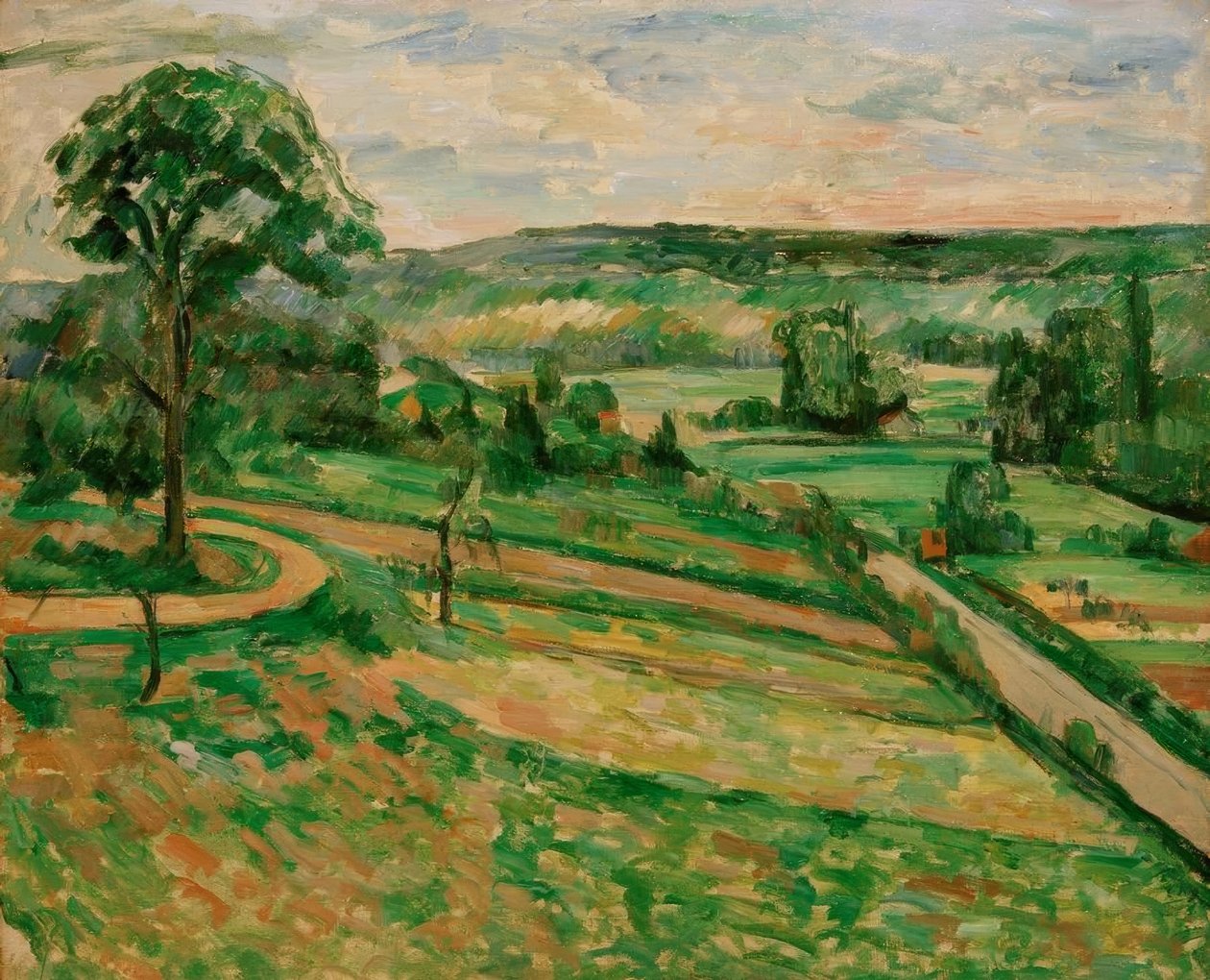 Træet ved svinget af Paul Cézanne