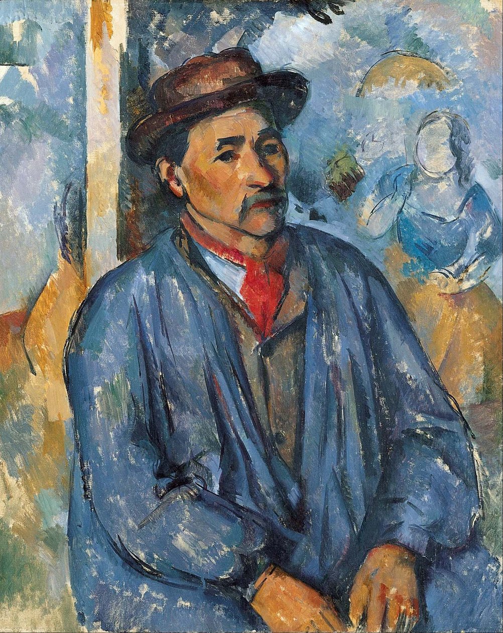 Mand i en blå smok af Paul Cézanne
