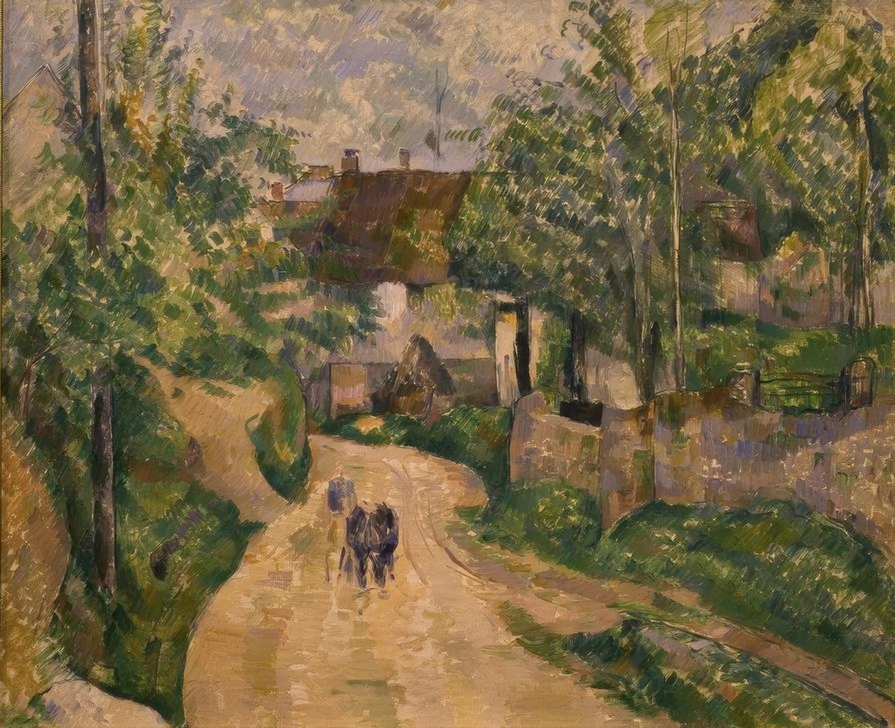 P. Cézanne, Wegbiegung i Auvers-sur-Oise af Paul Cézanne