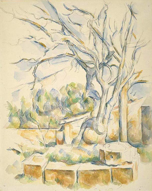 Pistacietræ på Château Noir af Paul Cézanne