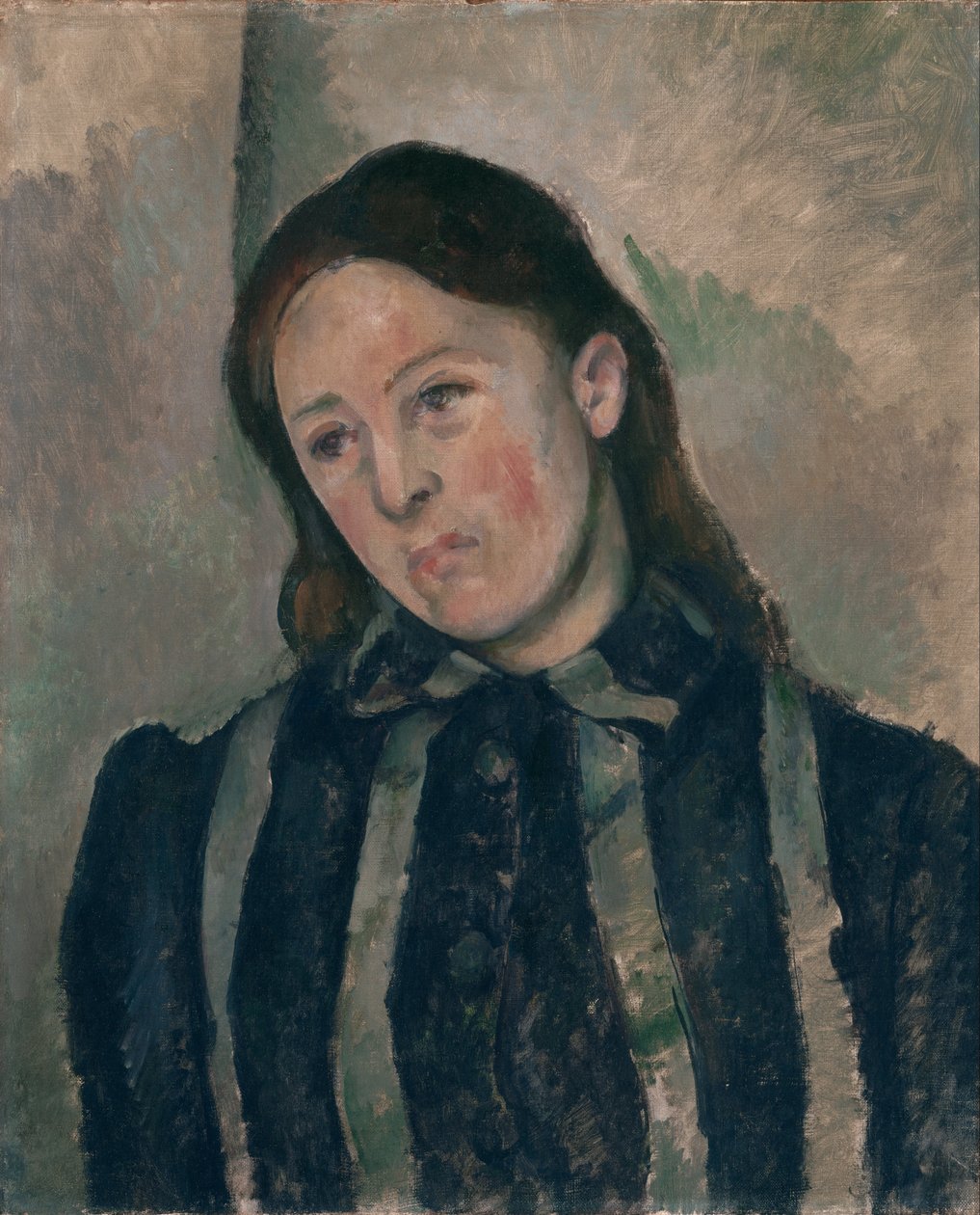 Portræt af Madame Cézanne af Paul Cézanne