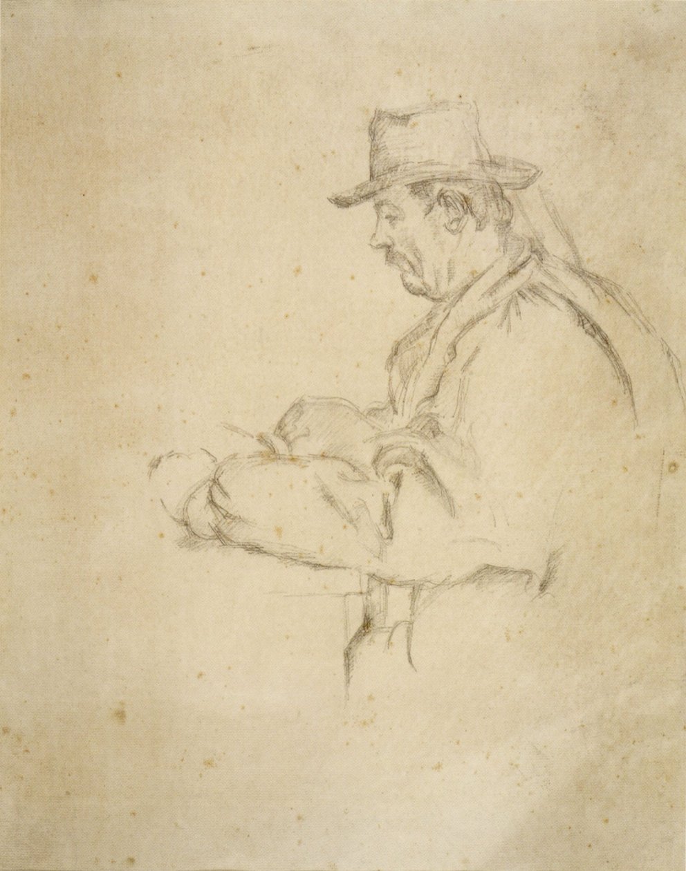 Profil af en mand af Paul Cézanne