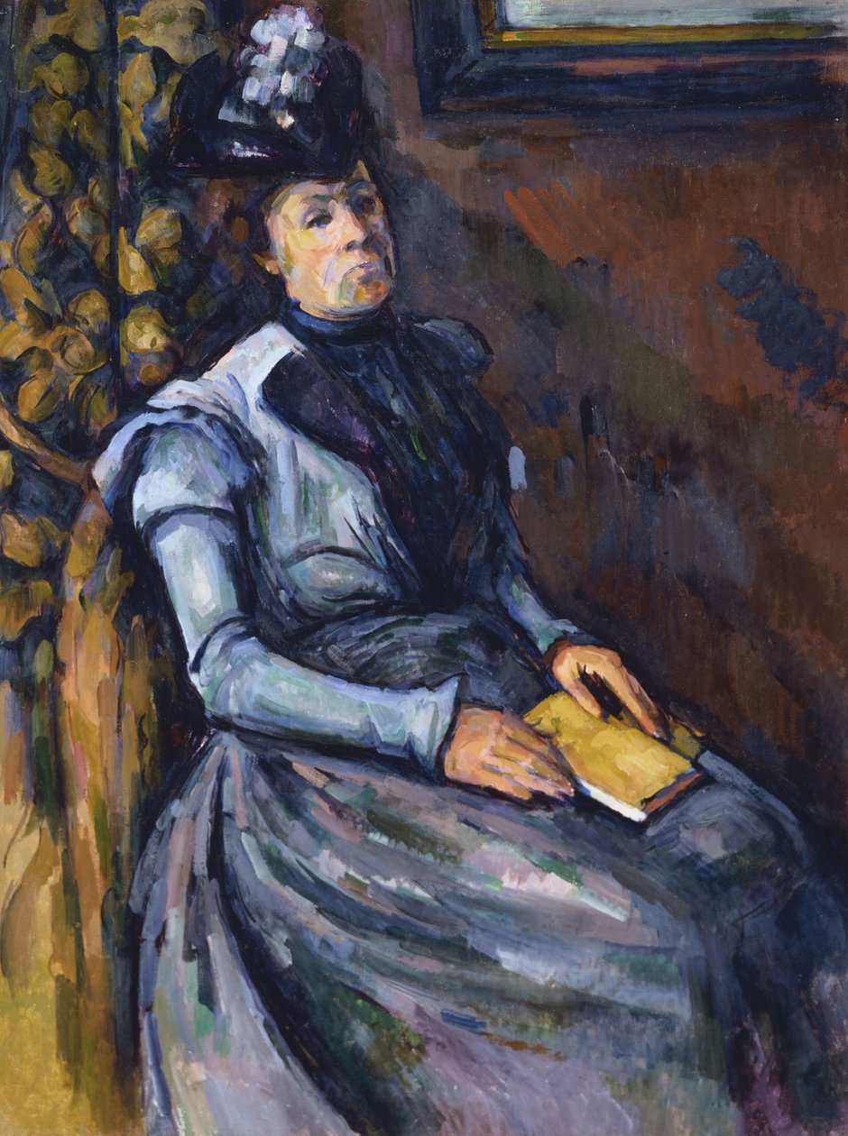 Siddende kvinde i blå af Paul Cézanne