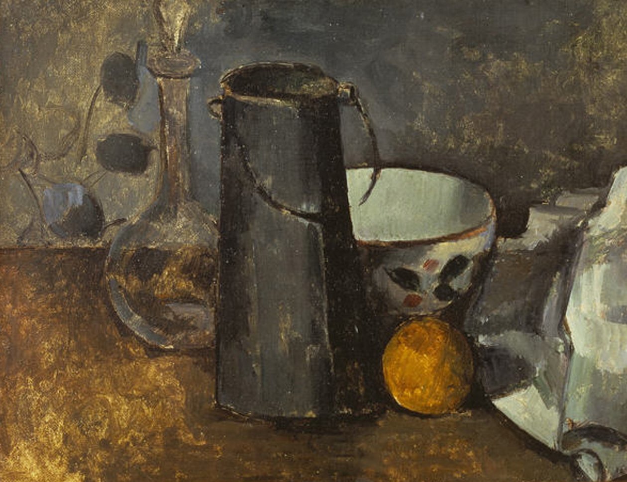 Stilleben med karaffel af Paul Cézanne