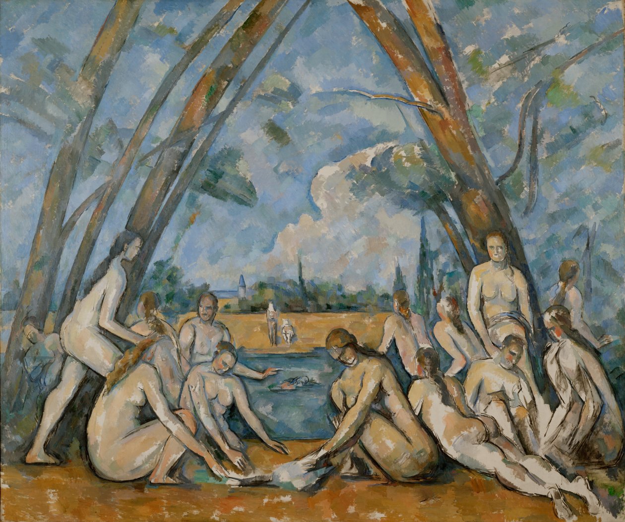 De store badegæster af Paul Cézanne