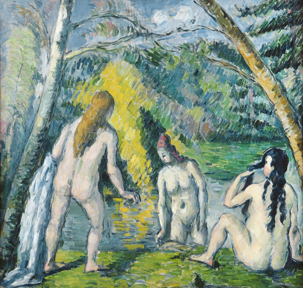 De tre badende, c.1879-82 af Paul Cézanne